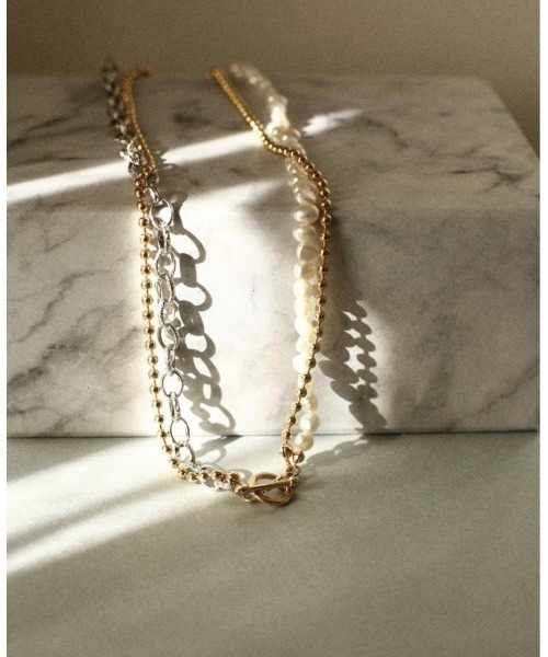 mou(モウ)の「Mixed chain necklace(ネックレス・レディース・ゴールド・FREE)」の12枚目の写真