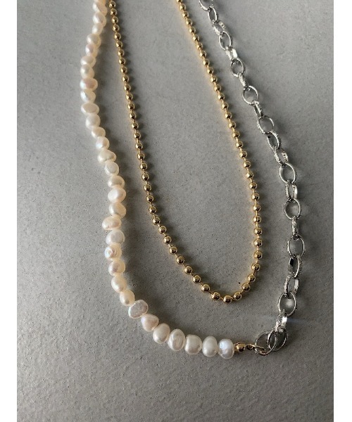 mou(モウ)の「Mixed chain necklace(ネックレス・レディース・ゴールド・FREE)」の8枚目の写真