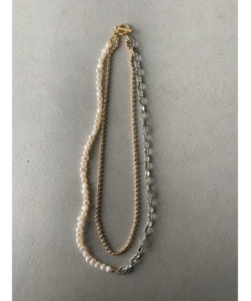 mou(モウ)の「Mixed chain necklace(ネックレス・レディース・ゴールド・FREE)」の6枚目の写真