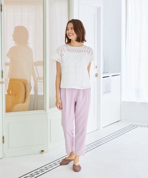 Rewde（ルゥデ）の「【雑誌掲載・TV着用】イージーテーパードパンツ（1R12-03069）（その他パンツ・レディース・ブラック/ブルー/キナリ/ピンク・S/M）」の6枚目の写真