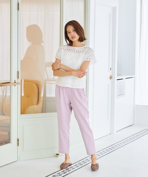 Rewde（ルゥデ）の「【雑誌掲載・TV着用】イージーテーパードパンツ（1R12-03069）（その他パンツ・レディース・ブラック/ブルー/キナリ/ピンク・S/M）」の7枚目の写真