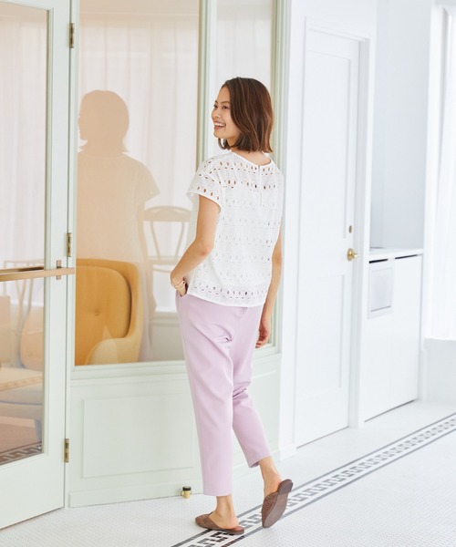 Rewde（ルゥデ）の「【雑誌掲載・TV着用】イージーテーパードパンツ（1R12-03069）（その他パンツ・レディース・ブラック/ブルー/キナリ/ピンク・S/M）」の8枚目の写真