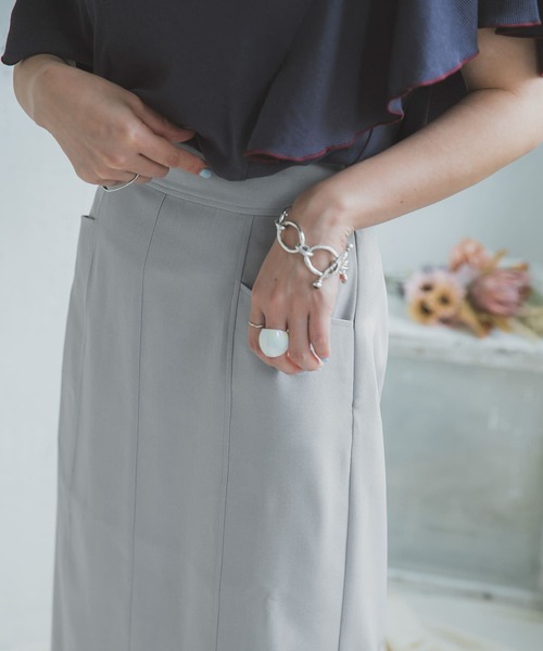 ITEMS URBANRESEARCH(アイテムズ アーバンリサーチ)の「リネンライクタイトスカート(スカート・レディース・チャコールグレー/ベージュ/グレー・FREE)」の15枚目の写真
