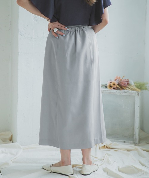 ITEMS URBANRESEARCH(アイテムズ アーバンリサーチ)の「リネンライクタイトスカート(スカート・レディース・チャコールグレー/ベージュ/グレー・FREE)」の7枚目の写真
