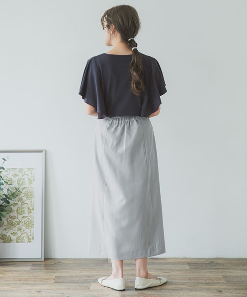 ITEMS URBANRESEARCH(アイテムズ アーバンリサーチ)の「リネンライクタイトスカート(スカート・レディース・チャコールグレー/ベージュ/グレー・FREE)」の4枚目の写真