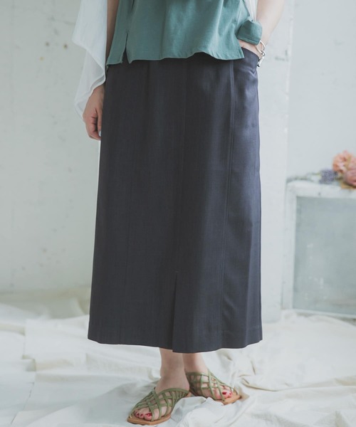 ITEMS URBANRESEARCH(アイテムズ アーバンリサーチ)の「リネンライクタイトスカート(スカート・レディース・チャコールグレー/ベージュ/グレー・FREE)」の8枚目の写真