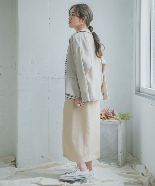 ITEMS URBANRESEARCH(アイテムズ アーバンリサーチ)の「リネンライクタイトスカート(スカート・レディース・チャコールグレー/ベージュ/グレー・FREE)」の13枚目の写真