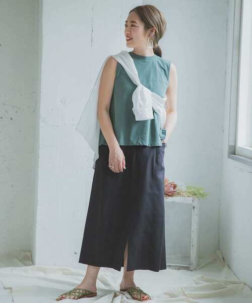 ITEMS URBANRESEARCH(アイテムズ アーバンリサーチ)の「リネンライクタイトスカート(スカート・レディース・チャコールグレー/ベージュ/グレー・FREE)」の17枚目の写真
