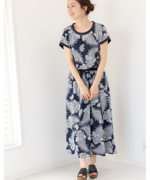 セール ペイズリー柄 フレンチスリーブ ワンピース ワンピース Preferir プレフェリール のファッション通販 Zozotown