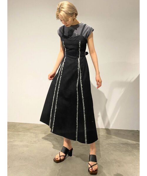 EMODA（エモダ）の「サイドベルトデニムワンピース（ワンピース