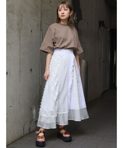 MURUA（ムルーア）の「USコットンベーシックTee（Tシャツ/カットソー・レディース・ホワイト/ブラック/ダークグレー/モカ・FREE）」の16枚目の写真