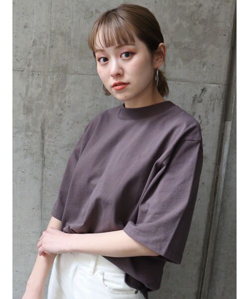 MURUA（ムルーア）の「USコットンベーシックTee（Tシャツ/カットソー・レディース・ホワイト/ブラック/ダークグレー/モカ・FREE）」の21枚目の写真