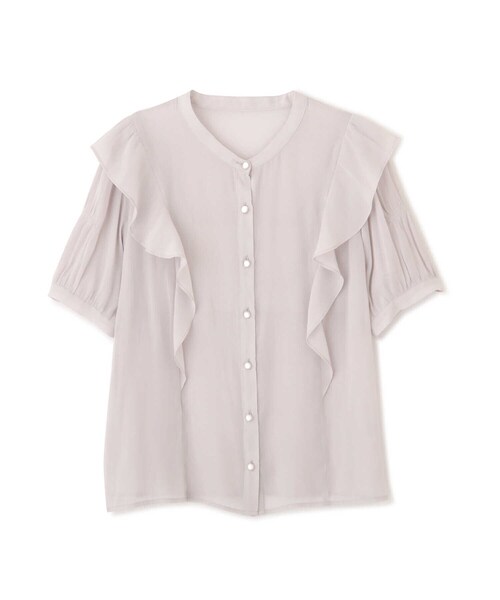 PROPORTION BODY DRESSING（プロポーションボディドレッシング）の「ラッフル切替ブラウス / 1211210500（シャツ/ブラウス・レディース・グレー/ブルー/ダークベージュ・MEDIUM/SMALL）」の17枚目の写真