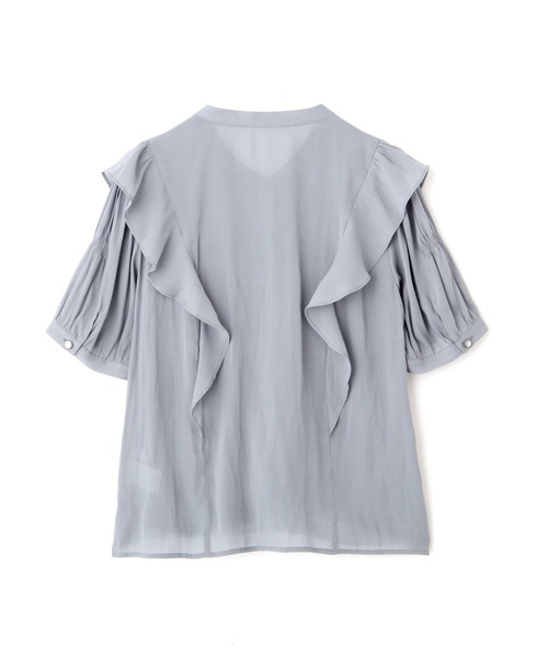 PROPORTION BODY DRESSING（プロポーションボディドレッシング）の「ラッフル切替ブラウス / 1211210500（シャツ/ブラウス・レディース・グレー/ブルー/ダークベージュ・MEDIUM/SMALL）」の7枚目の写真