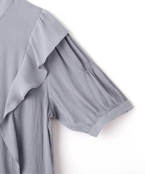 PROPORTION BODY DRESSING（プロポーションボディドレッシング）の「ラッフル切替ブラウス / 1211210500（シャツ/ブラウス・レディース・グレー/ブルー/ダークベージュ・MEDIUM/SMALL）」の16枚目の写真