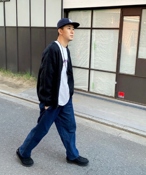 WHO'S WHO gallery（フーズフーギャラリー）の「【KOOKY'N/クーキー】アルパカ混モヘアライクカーディガン（カーディガン/ボレロ・メンズ・ブラック/レッド/サックスブルー/ブルー/グリーン/ミント/マスタード・FREE）」の10枚目の写真