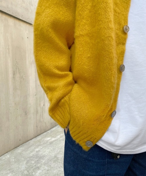 WHO'S WHO gallery（フーズフーギャラリー）の「【KOOKY'N/クーキー】アルパカ混モヘアライクカーディガン（カーディガン/ボレロ・メンズ・ブラック/レッド/サックスブルー/ブルー/グリーン/ミント/マスタード・FREE）」の15枚目の写真