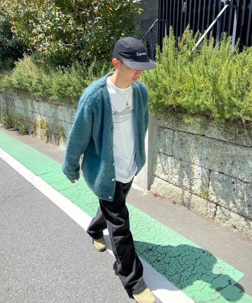 WHO'S WHO gallery（フーズフーギャラリー）の「【KOOKY'N/クーキー】アルパカ混モヘアライクカーディガン（カーディガン/ボレロ・メンズ・ブラック/レッド/サックスブルー/ブルー/グリーン/ミント/マスタード・FREE）」の20枚目の写真