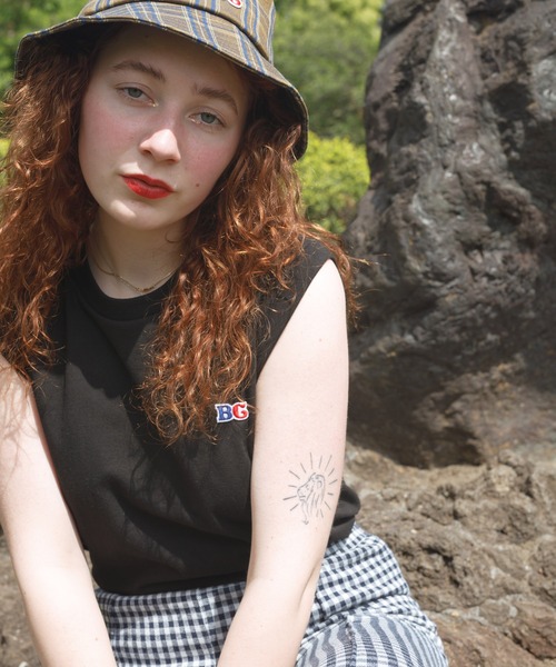 Bonjour Girl（ボンジュールガール）の「BG　ワッペンノースリーブ Tシャツ（Tシャツ/カットソー・レディース・ホワイト/ブラック・FREE）」の13枚目の写真