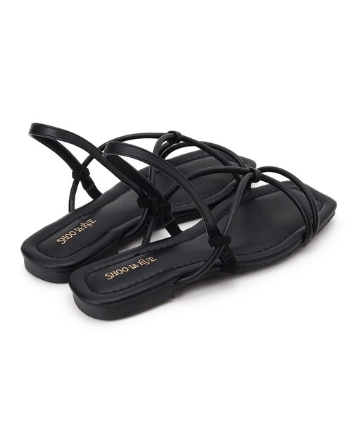 SHOO・LA・RUE（シューラルー）の「◆丸ヒモ甲エックスサンダル（サンダル・レディース・キャメル/ブラック・35/45/25）」の14枚目の写真