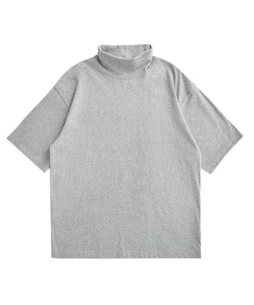 INFLATION（インフレーション）の「INFLATION(インフレーション)ハイネックハーフスリーブTシャツ（Tシャツ/カットソー・メンズ・ライトグレー/ブラック/ホワイト/カーキ/グレー/ダークグレー・XL/M/L）」の15枚目の写真