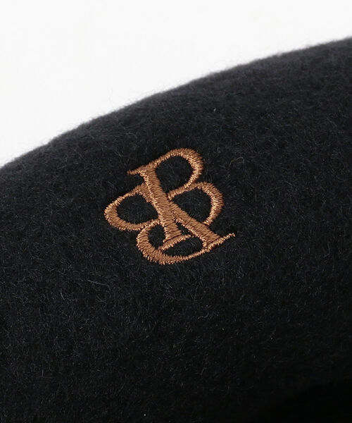 BEAMS BOY(ビームスボーイ)の「BEAMS BOY / 刺繍 配色ベレー(ハンチング/ベレー帽・レディース・ブラック/グレー/ブラウン/オレンジ・ONE SIZE)」の8枚目の写真