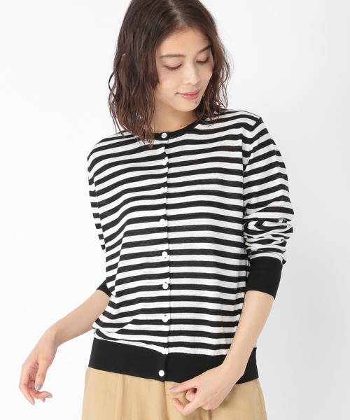 studio CLIP(スタディオクリップ)の「14Gクールコットンクルーネックカーディガン(カーディガン/ボレロ・レディース・ブラック/ブルー/レッド/グリーン/イエロー/ピンク/その他1・LARGE/MEDIUM)」の7枚目の写真