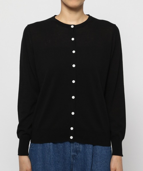 studio CLIP(スタディオクリップ)の「14Gクールコットンクルーネックカーディガン(カーディガン/ボレロ・レディース・ブラック/ブルー/レッド/グリーン/イエロー/ピンク/その他1・LARGE/MEDIUM)」の12枚目の写真