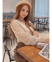 RESEXXY | レース切替えニットトップス(ニット/セーター)