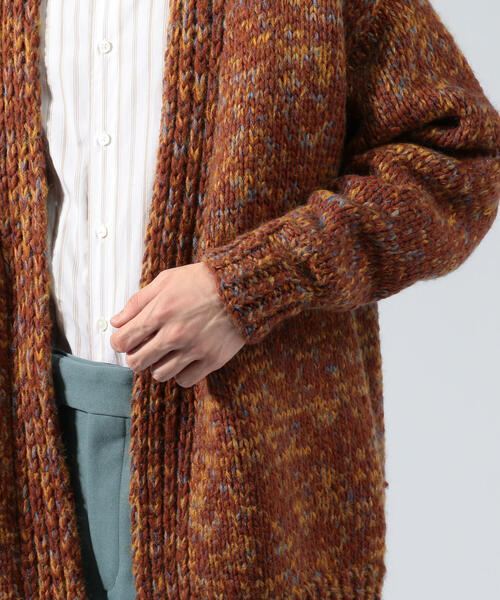 セール】ミックスヤーン ボタンレスハンドニット（カーディガン/ボレロ
