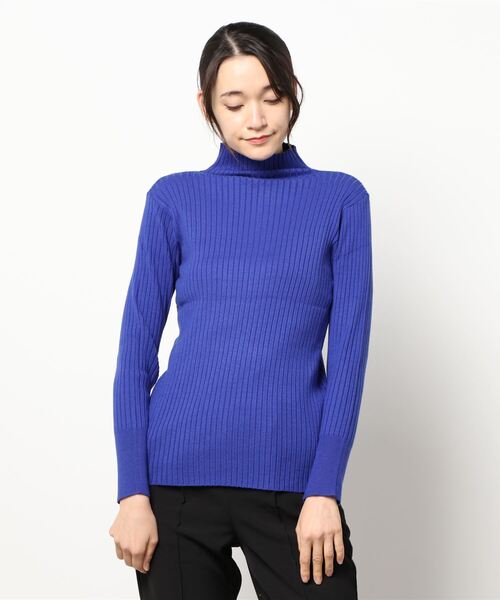 RASVOA（ラスボア）の「前後２ＷＡＹモチモチニット（ニット/セーター・レディース・ブルー/オフホワイト/ブラック・FREE）」の18枚目の写真