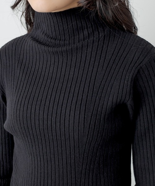 RASVOA（ラスボア）の「前後２ＷＡＹモチモチニット（ニット/セーター・レディース・ブルー/オフホワイト/ブラック・FREE）」の14枚目の写真