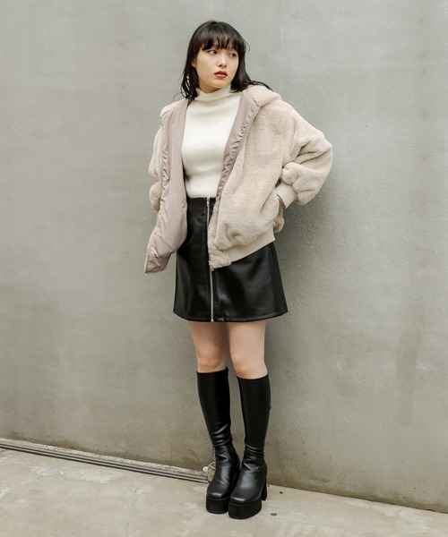 RASVOA（ラスボア）の「前後２ＷＡＹモチモチニット（ニット/セーター・レディース・ブルー/オフホワイト/ブラック・FREE）」の19枚目の写真