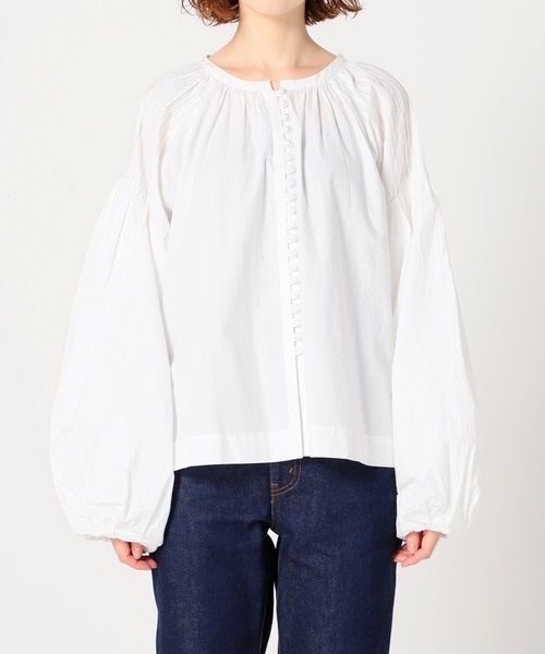 IENA(イエナ)の「【SARA MALLIKA/サラマリカ】 BIG SLEEVE ブラウス◆(シャツ/ブラウス・レディース・ホワイト/ブラック・FREE)」の5枚目の写真