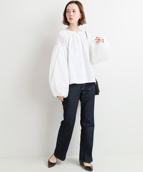 IENA(イエナ)の「【SARA MALLIKA/サラマリカ】 BIG SLEEVE ブラウス◆(シャツ/ブラウス・レディース・ホワイト/ブラック・FREE)」の4枚目の写真