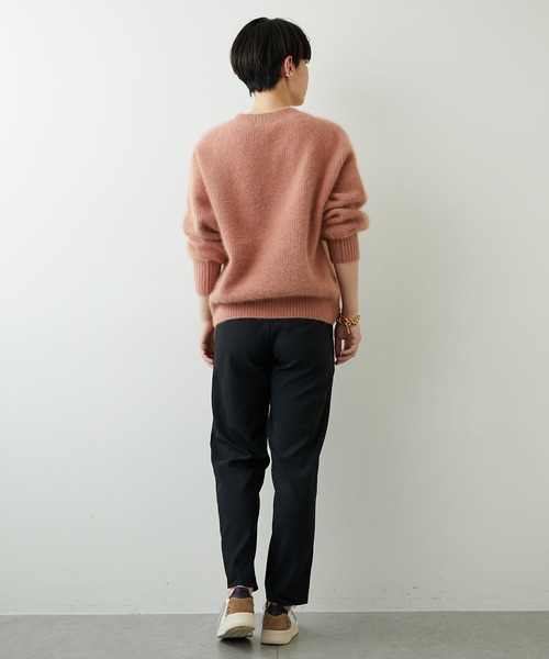 Whim Gazette（ウィムガゼット）の「ファーニットクルーネックプルオーバー（ニット/セーター・レディース・チャコールグレー/パープル/サーモンピンク・FREE）」の14枚目の写真