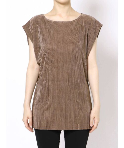 MURUA（ムルーア）の「シャイニープリーツトップス（シャツ/ブラウス・レディース・グレー/モカ・FREE）」の12枚目の写真