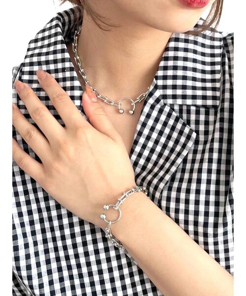 Honey Salon（ハニーサロン）の「サーキュラーバーベルブレスレット（ブレスレット・レディース・シルバー・FREE）」の5枚目の写真