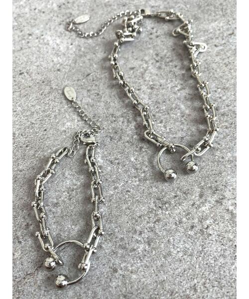 Honey Salon（ハニーサロン）の「サーキュラーバーベルブレスレット（ブレスレット・レディース・シルバー・FREE）」の4枚目の写真