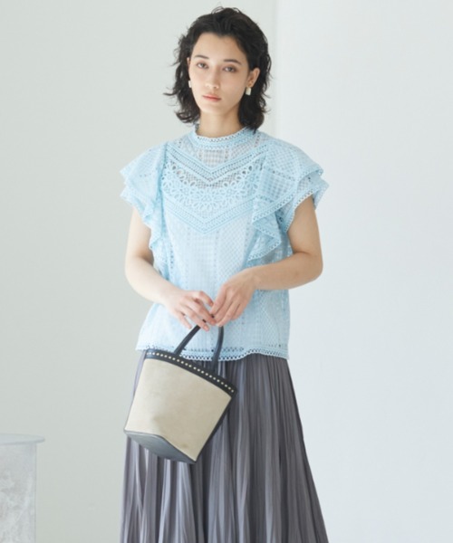 ANAYI（アナイ）の「キカレーススタンドネックブラウス（シャツ