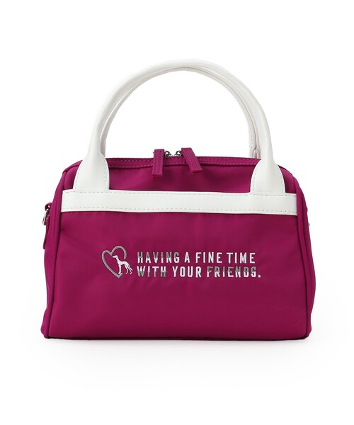 adabat（アダバット）の「◆2WAYマルチポーチ（ボストンバッグ・レディース・ネイビー/ピンク系その他・00）」の4枚目の写真