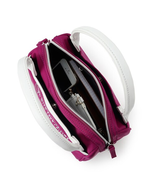 adabat（アダバット）の「◆2WAYマルチポーチ（ボストンバッグ・レディース・ネイビー/ピンク系その他・00）」の3枚目の写真