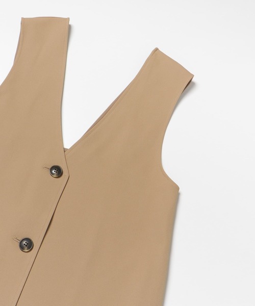 SENSE OF PLACE by URBAN RESEARCH（センスオブプレイスバイアーバンリサーチ）の「Vネックジャンパースカート（ジャンパースカート・レディース・ベージュ/ブラック・ONE）」の17枚目の写真