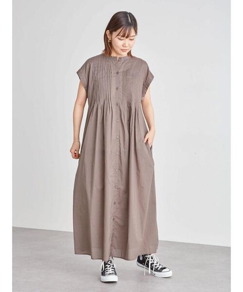 Green Parks(グリーンパークス)の「ピンタックワンピース*(ワンピース・レディース・ブラック/グレイッシュベージュ/グリーン・FREE)」の11枚目の写真