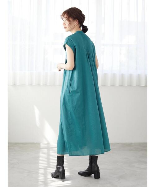 Green Parks(グリーンパークス)の「ピンタックワンピース*(ワンピース・レディース・ブラック/グレイッシュベージュ/グリーン・FREE)」の19枚目の写真