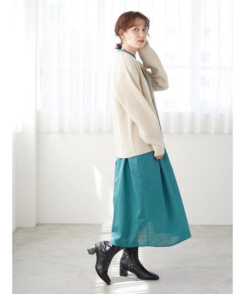 Green Parks(グリーンパークス)の「ピンタックワンピース*(ワンピース・レディース・ブラック/グレイッシュベージュ/グリーン・FREE)」の20枚目の写真