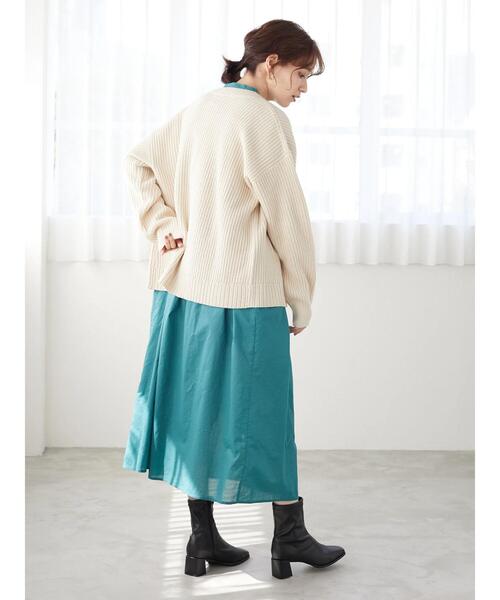 Green Parks(グリーンパークス)の「ピンタックワンピース*(ワンピース・レディース・ブラック/グレイッシュベージュ/グリーン・FREE)」の21枚目の写真