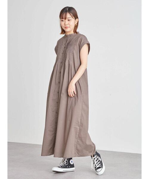 Green Parks(グリーンパークス)の「ピンタックワンピース*(ワンピース・レディース・ブラック/グレイッシュベージュ/グリーン・FREE)」の22枚目の写真