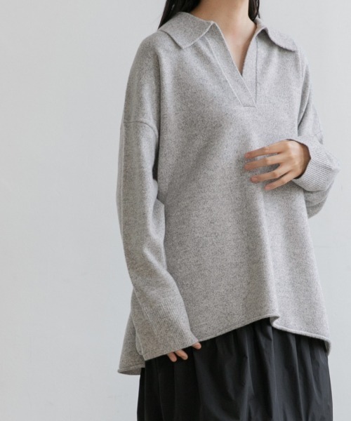 yuw(ユウ)の「SKIPPER PULLOVER 217973(ニット/セーター・レディース・ブラック/グレー/ブルー/ピンク・FREE)」の3枚目の写真