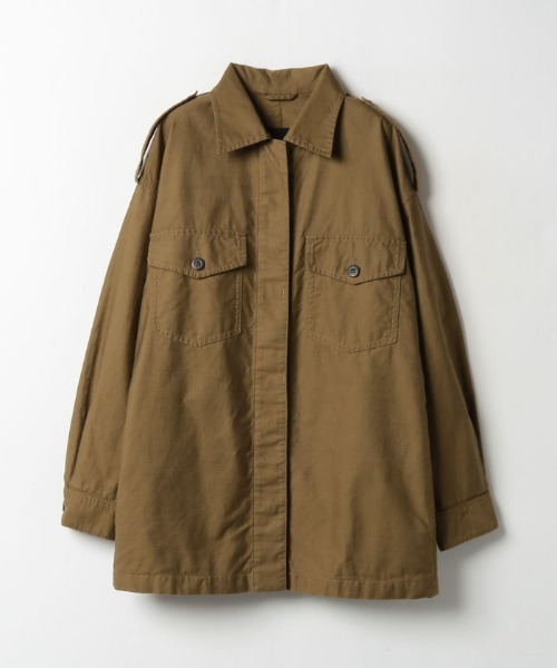 allureville（アルアバイル）の「コットンバックサテンCPOジャケット（ミリタリージャケット・レディース・カーキ/ベージュ・2）」の18枚目の写真